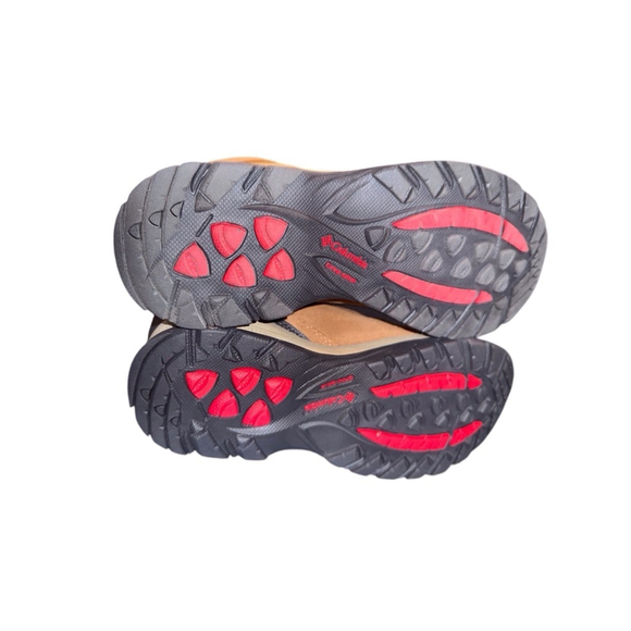 Women's Columbia Newton Ridge Hiking Boots Tan Red 6.5 - Picture 6 of 8